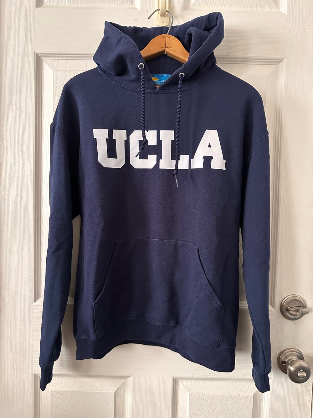 UIN Navy and White UCLA Pullover Hoodie